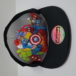 Legos Black & Gray w/ Colorful Legos Graphic Snapback Cap Hat